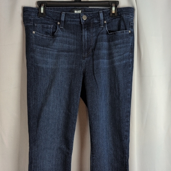 PAIGE Dark Blue Flare Jeans - Picture 4 of 13
